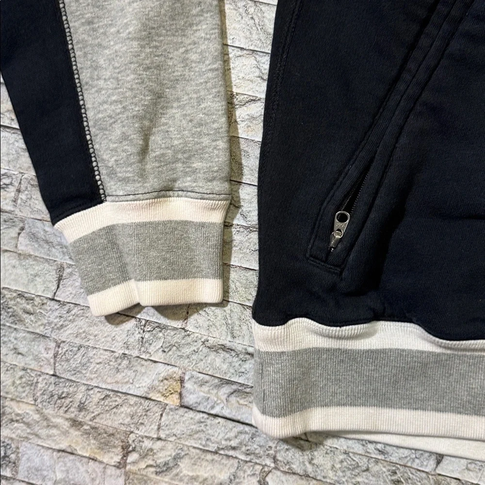 Jordan mens M Medium black button snap fleece sweatshirt hoodie EUC
